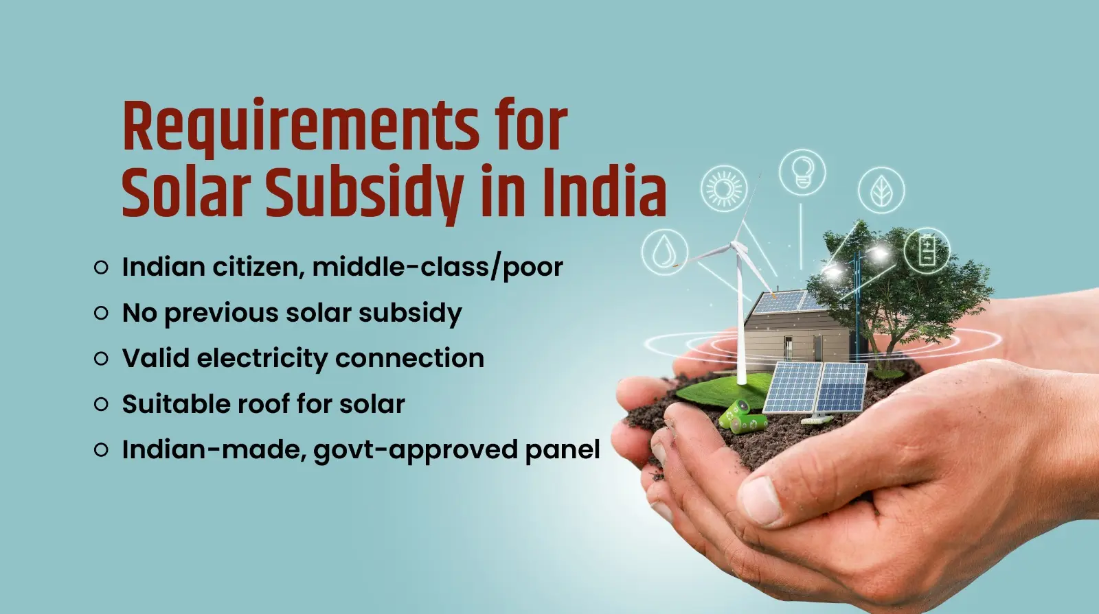 Requirements for Solar Subsidy in India