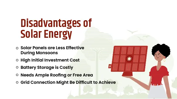 Disadvantage of solar energy